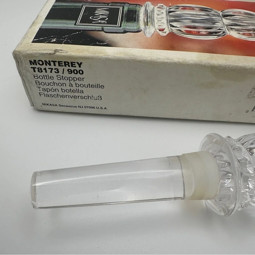 Mikasa Monterey Wine Bottle Stopper Austria Crystal Elegant Vintage Stopper